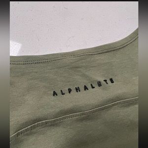 Green Alphalete Scoop Neck Tee